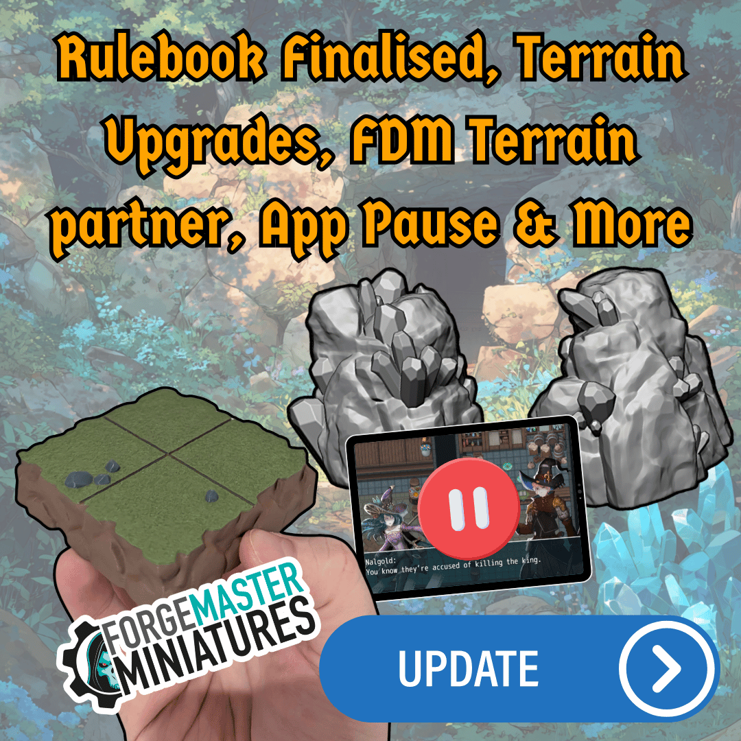 Update: Rulebook Finalised, Terrain Upgrades, App Pause, and More